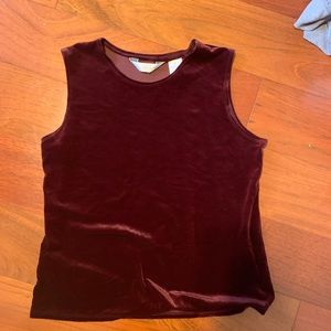 Velvet Maroon Tank Top